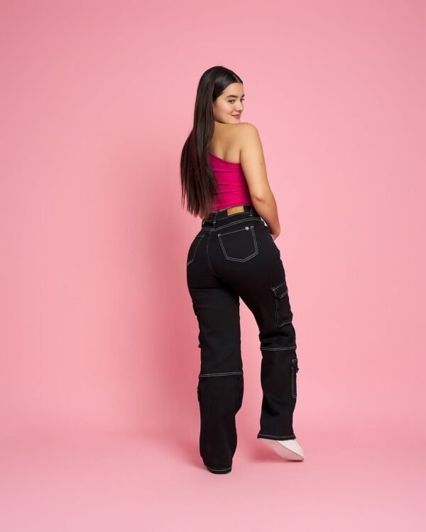 Jeans Cargo Contrast Stitch