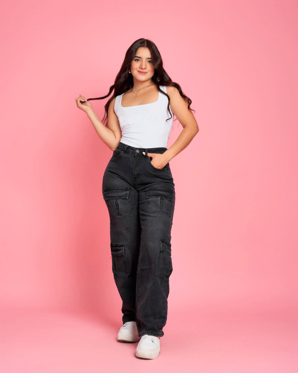 Jeans Cargo Black Diva